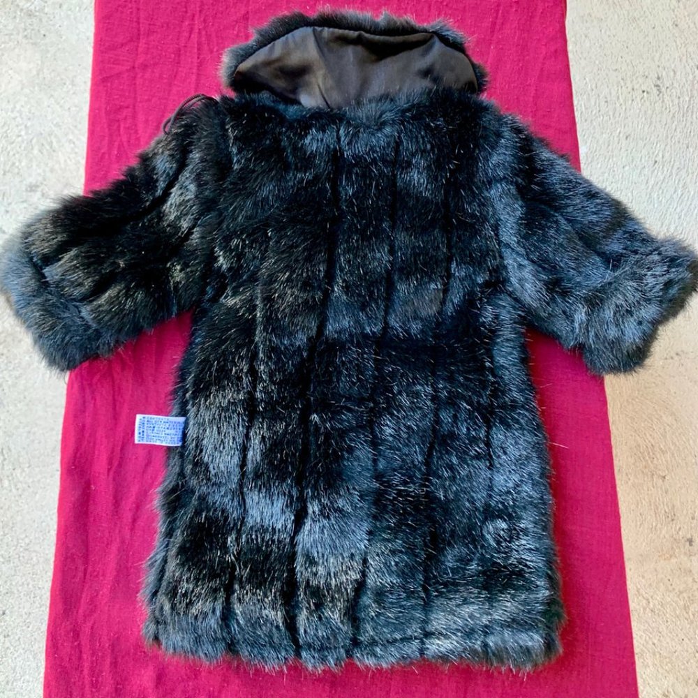 Doll's Faux Mink Coat / Doll's sweater and hat